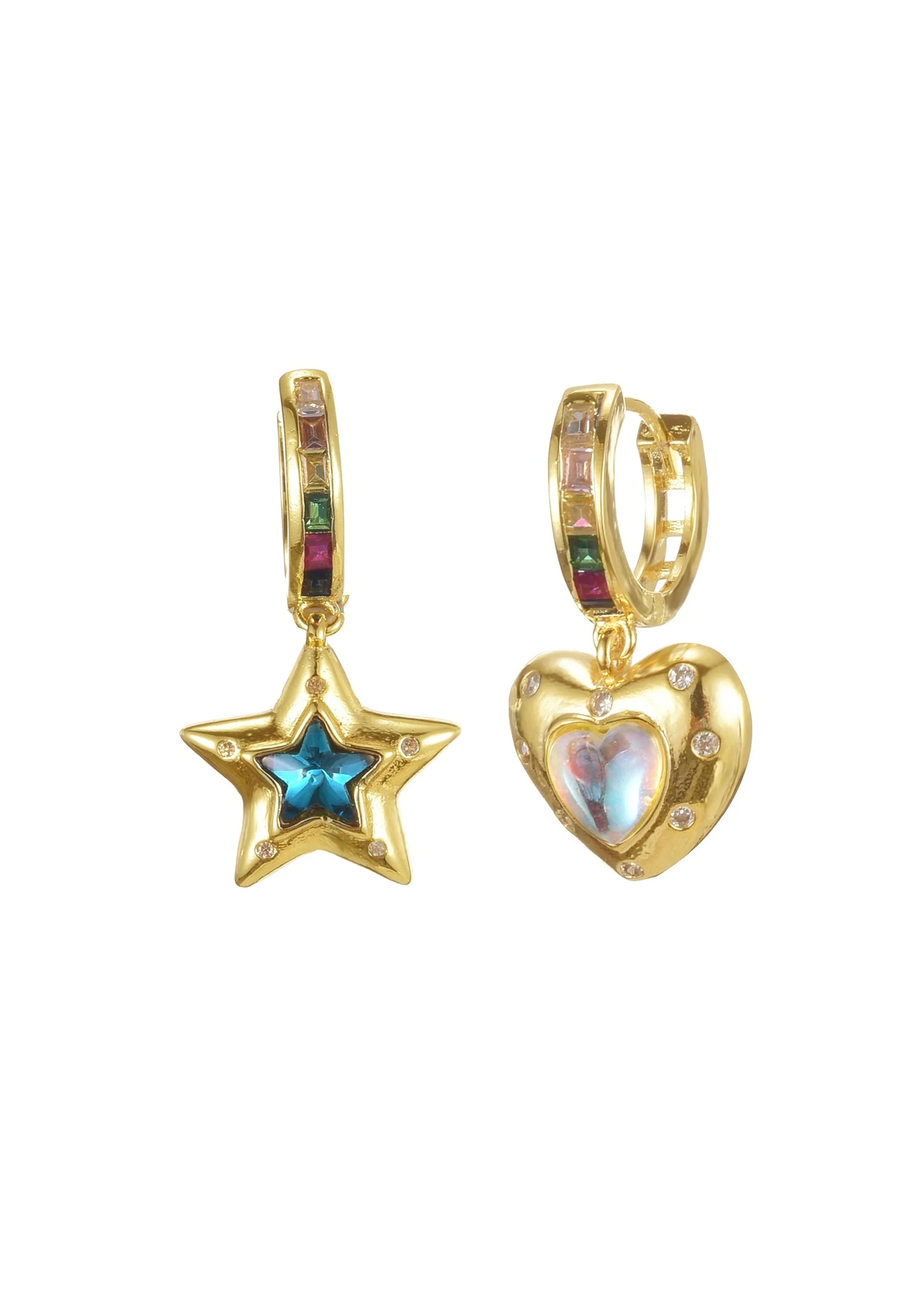Judy Heart and Star Huggies – Vintage Jewelry for Women