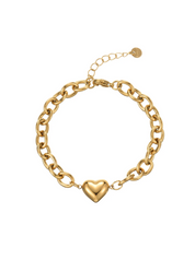 Isabelle Bold Love Golden Chain Bracelet