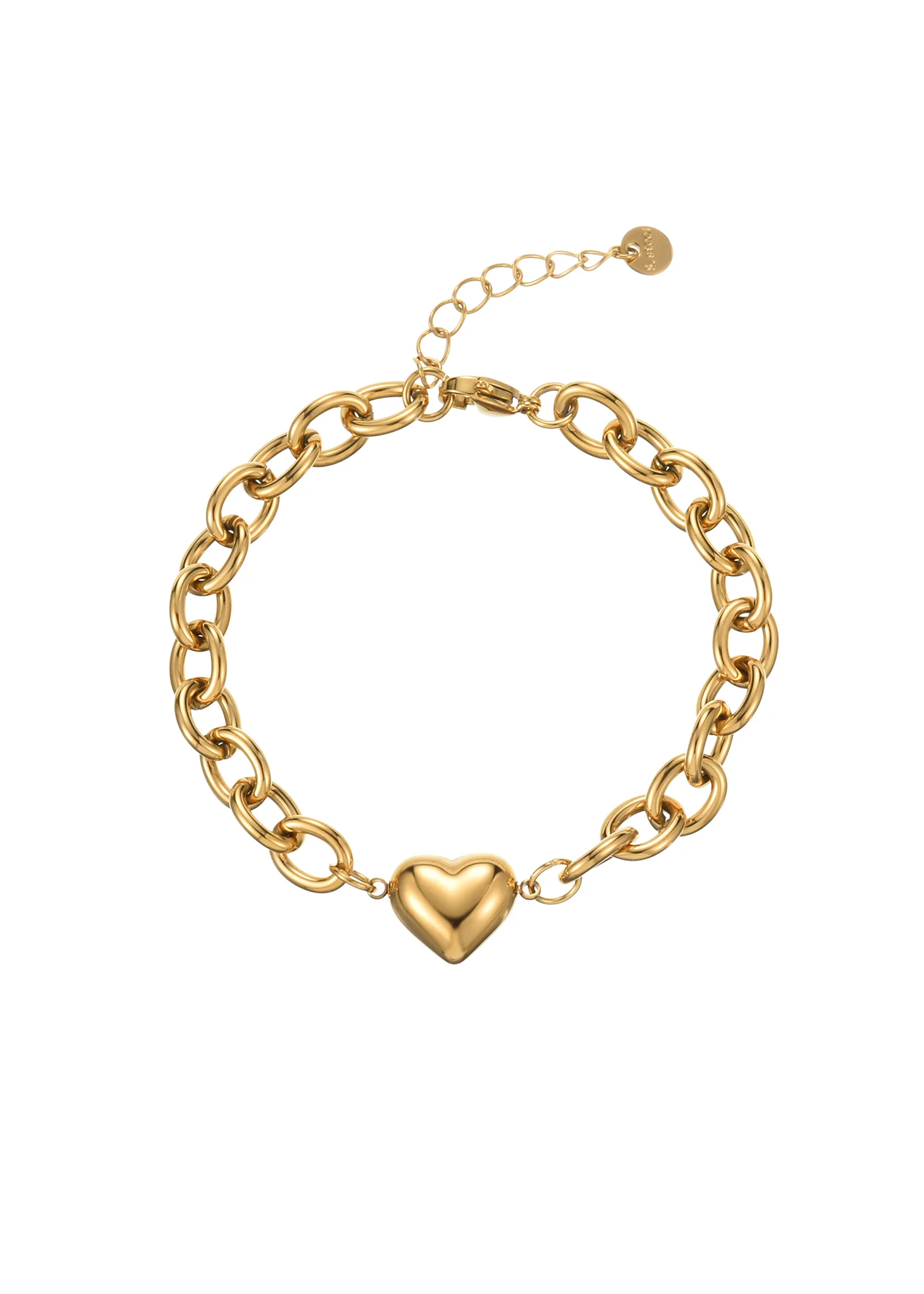 Isabelle Bold Love Golden Chain Bracelet
