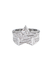 Anillo de plata brillante Star Universe