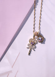 Diva Pink Magic Golden Necklace