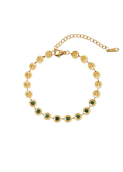 Regina Green Golden Layer Bracelet