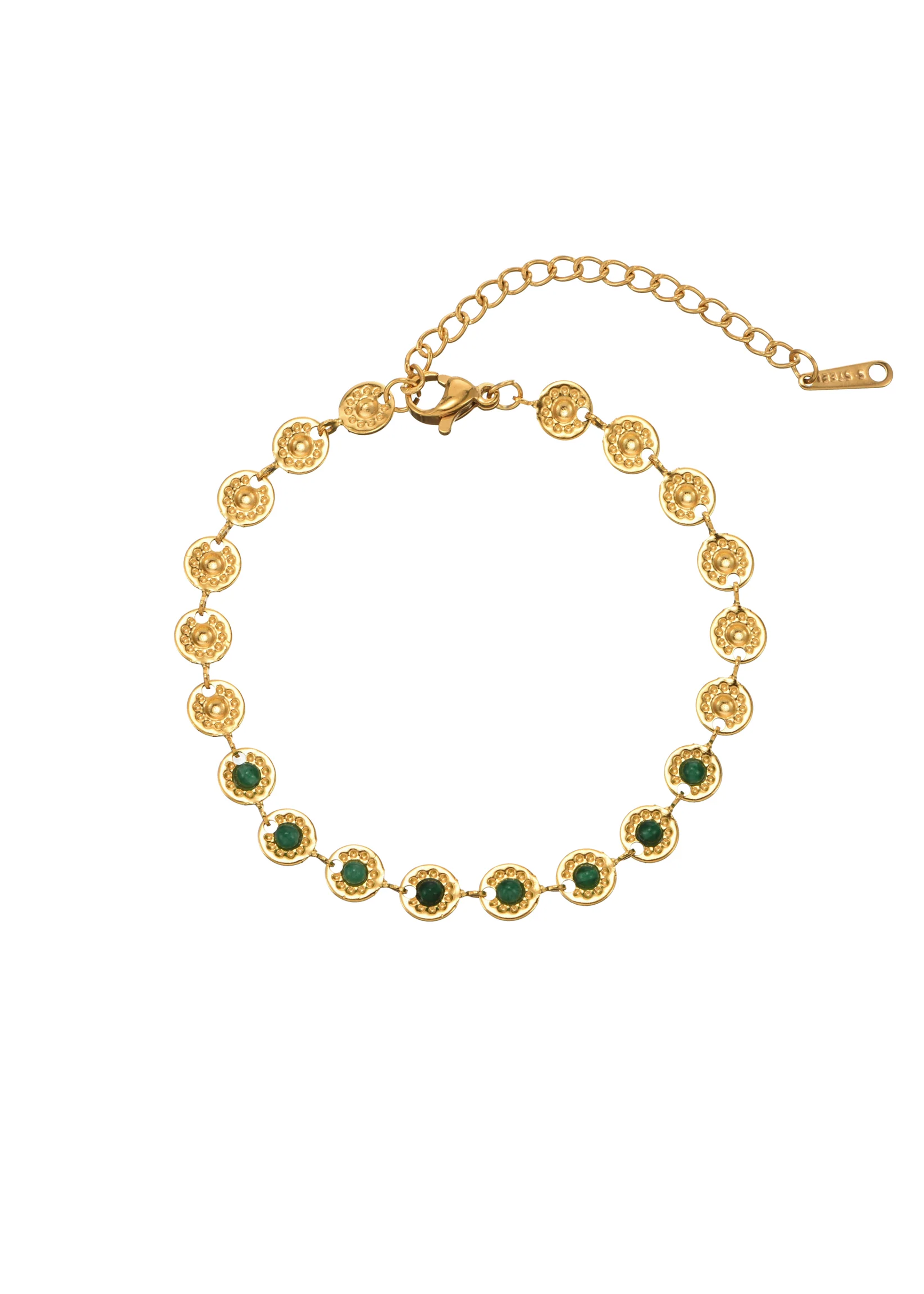 Regina Green Golden Layer Bracelet