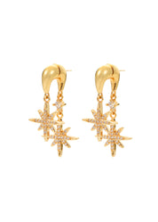 Foufou Double Star Earrings
