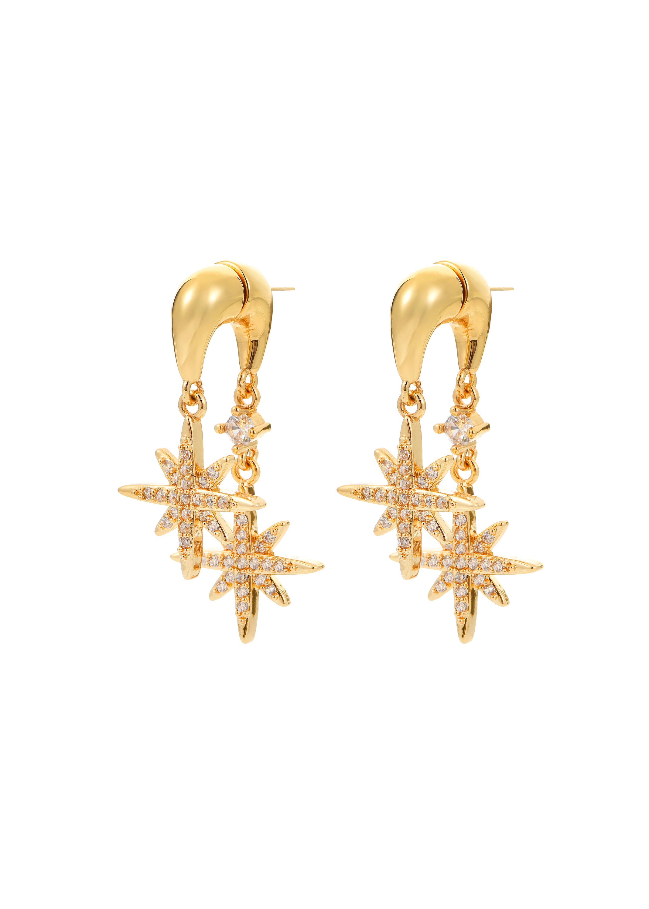 Foufou Double Star Earrings