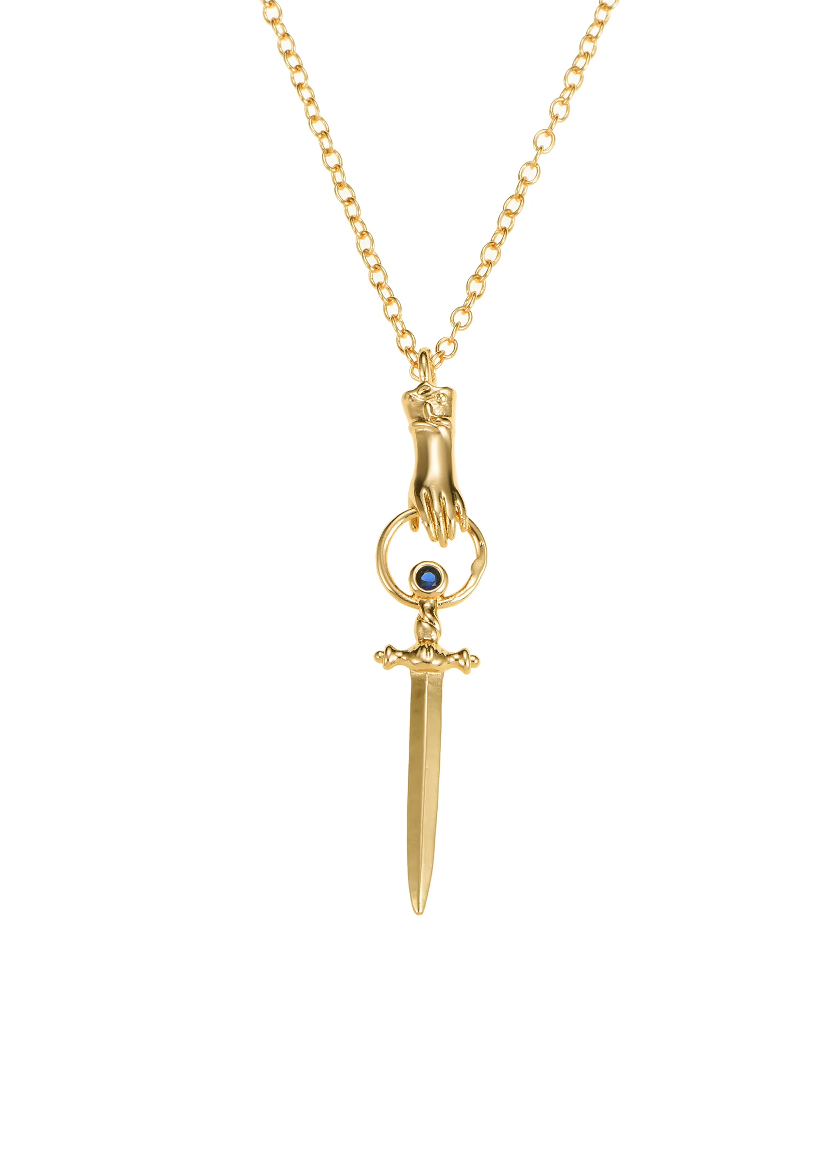 Your Queen Sword Golden Necklace