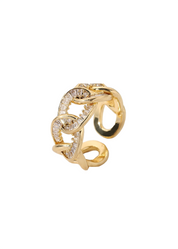 Anillo Alivia Diamante Dorado