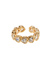 Anillo Rex con corazones de diamantes