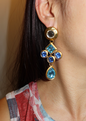 Pendientes Vintage Azul Laguna