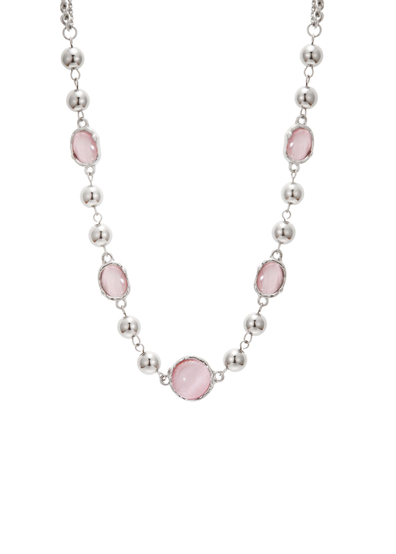 Guilia Silver Choker Necklace