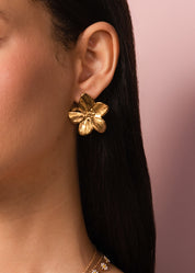 Jungle Flower Siesta Golden Earrings