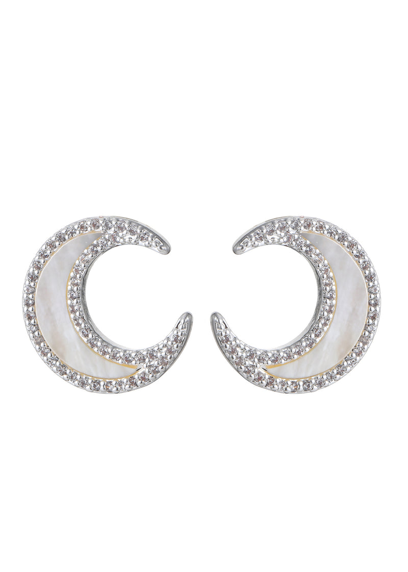 White Diamond Moonlight Earrings