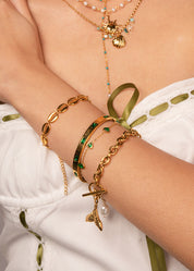 Delilah Green Love Golden Bracelet