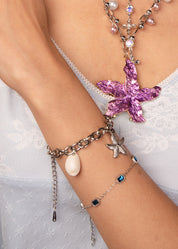 Natalie Starfish Shell Silver Bracelet