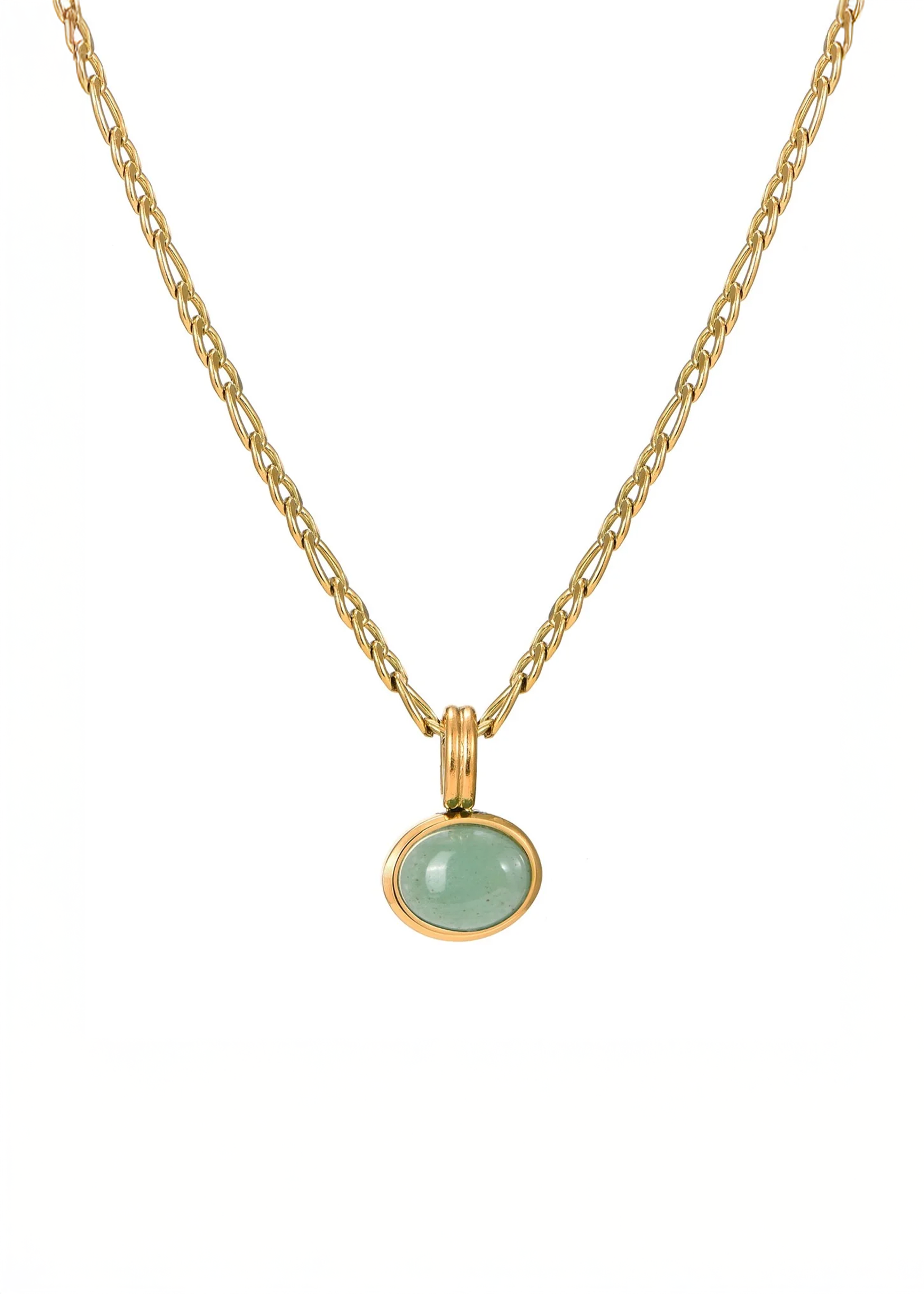 Jaded Jade Golden Necklace