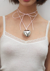 Isabelle Pink Chain Silver Necklace