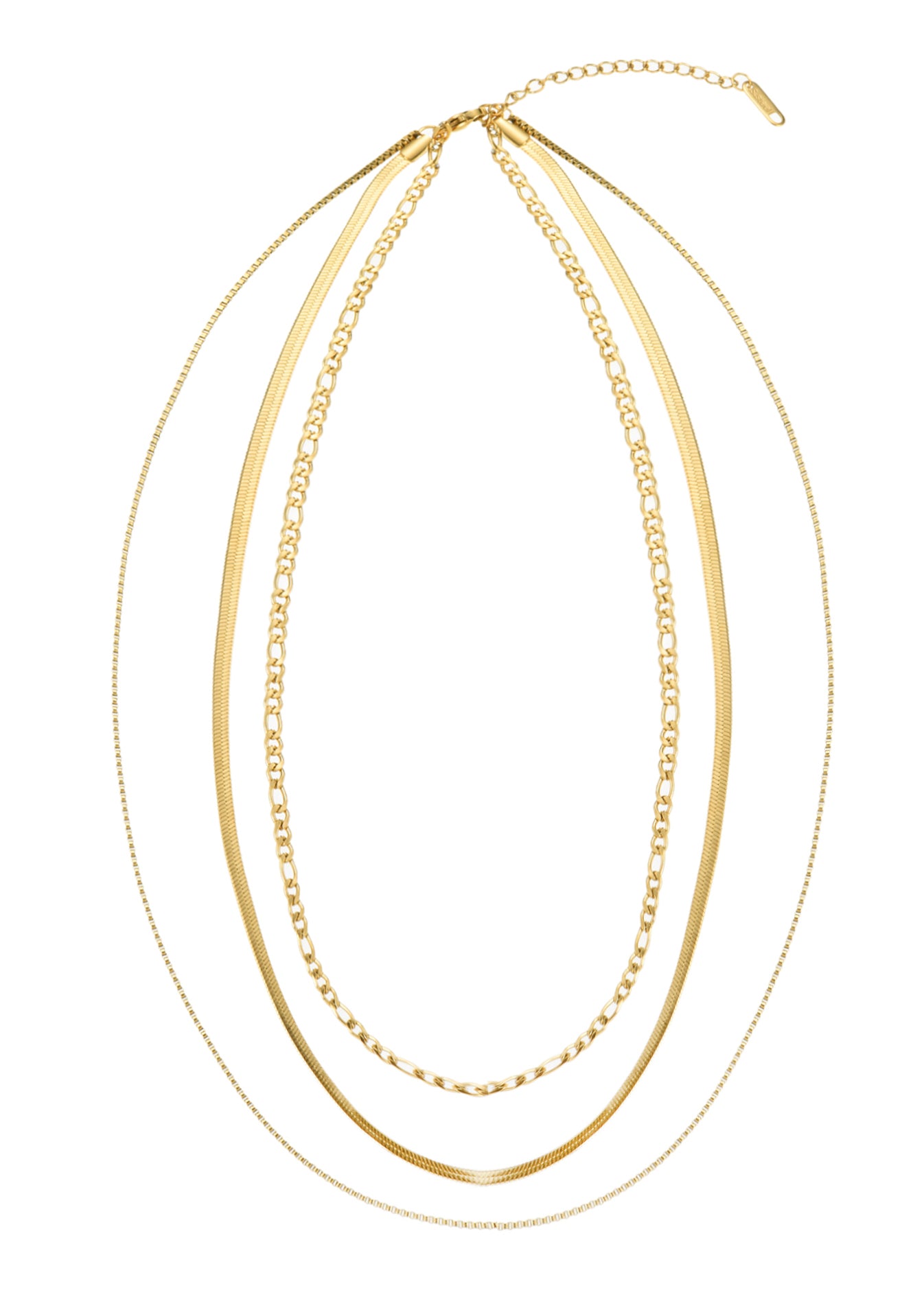 Jess Golden Chain Layers Necklace