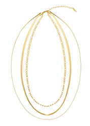 Jess Golden Chain Layers Necklace