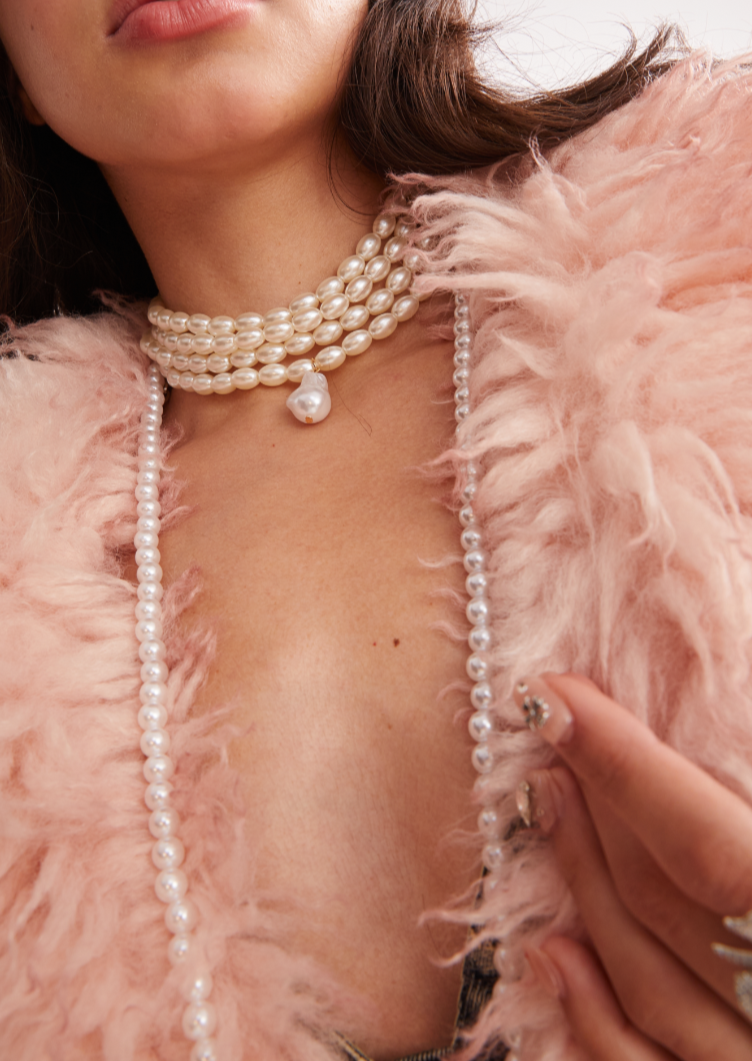 Alexa Leigh ネックレス パール ペンダント チョーカー Alexa Elegant Pearl Choker Necklace – Vintage Jewelry for