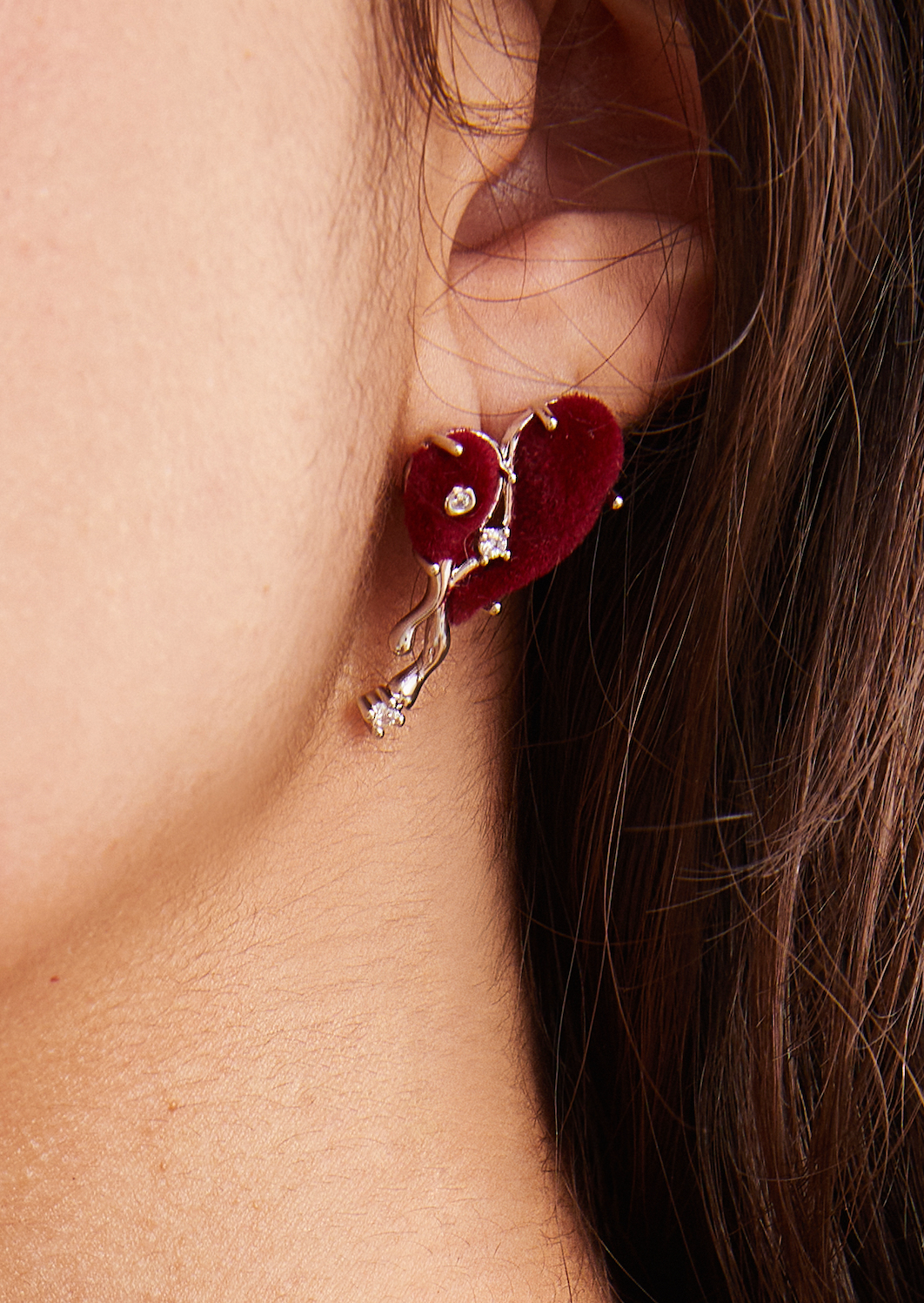 Scarlett Heart Red Love Earrings