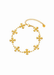 Henri Gothic Cross Golden Bracelet