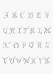 Foufou Alphabet Initial Letter Gemstone Necklace