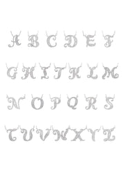 Collar de piedras preciosas con letras del alfabeto Foufou