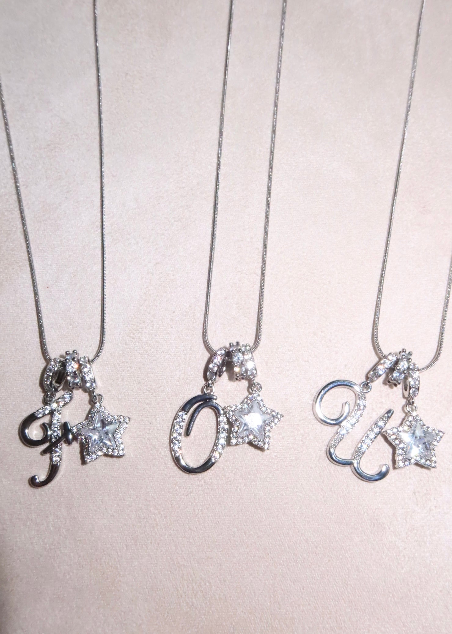 Star Alphabets Silver Necklace