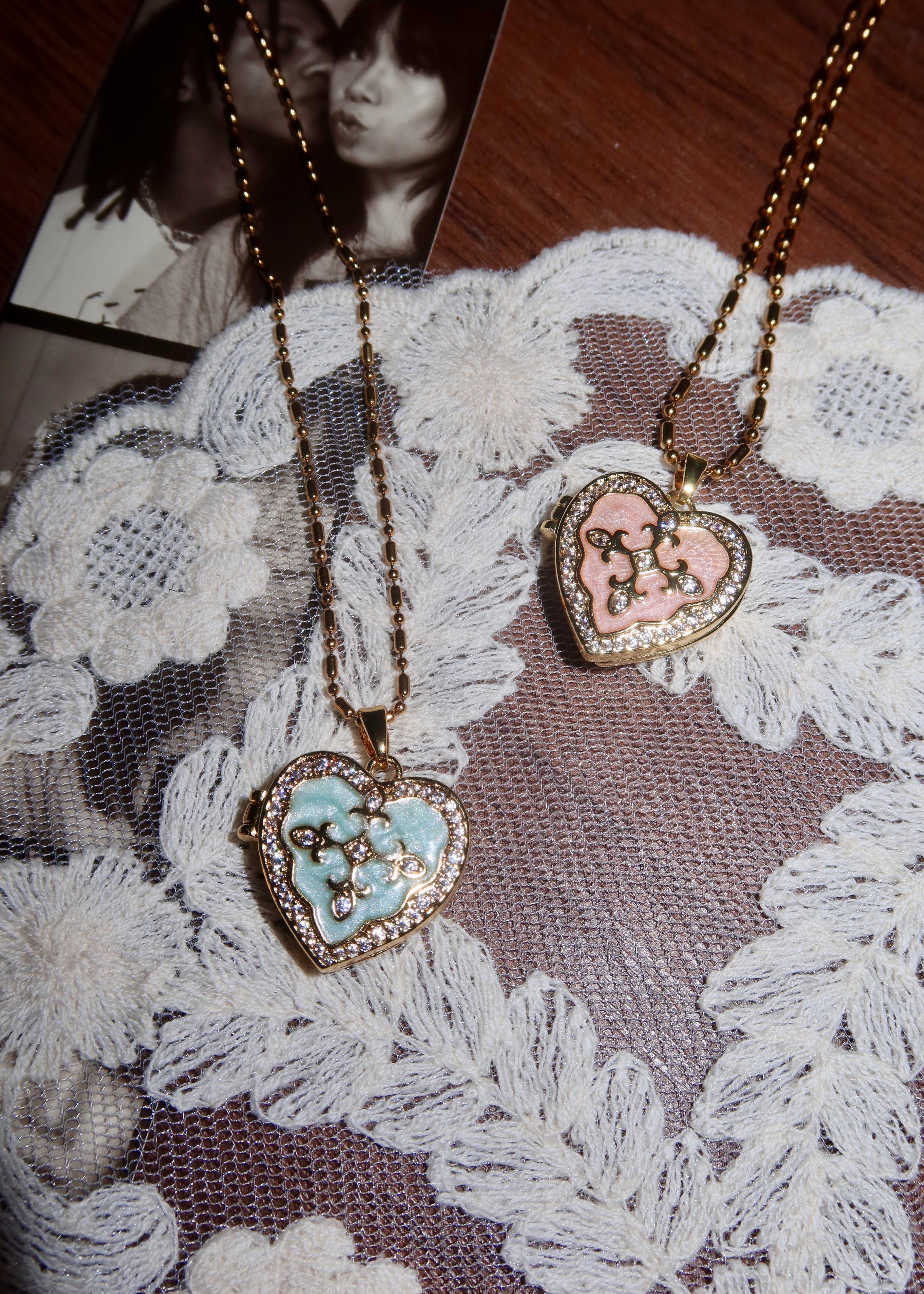 Brigitte Heart Locket Necklace