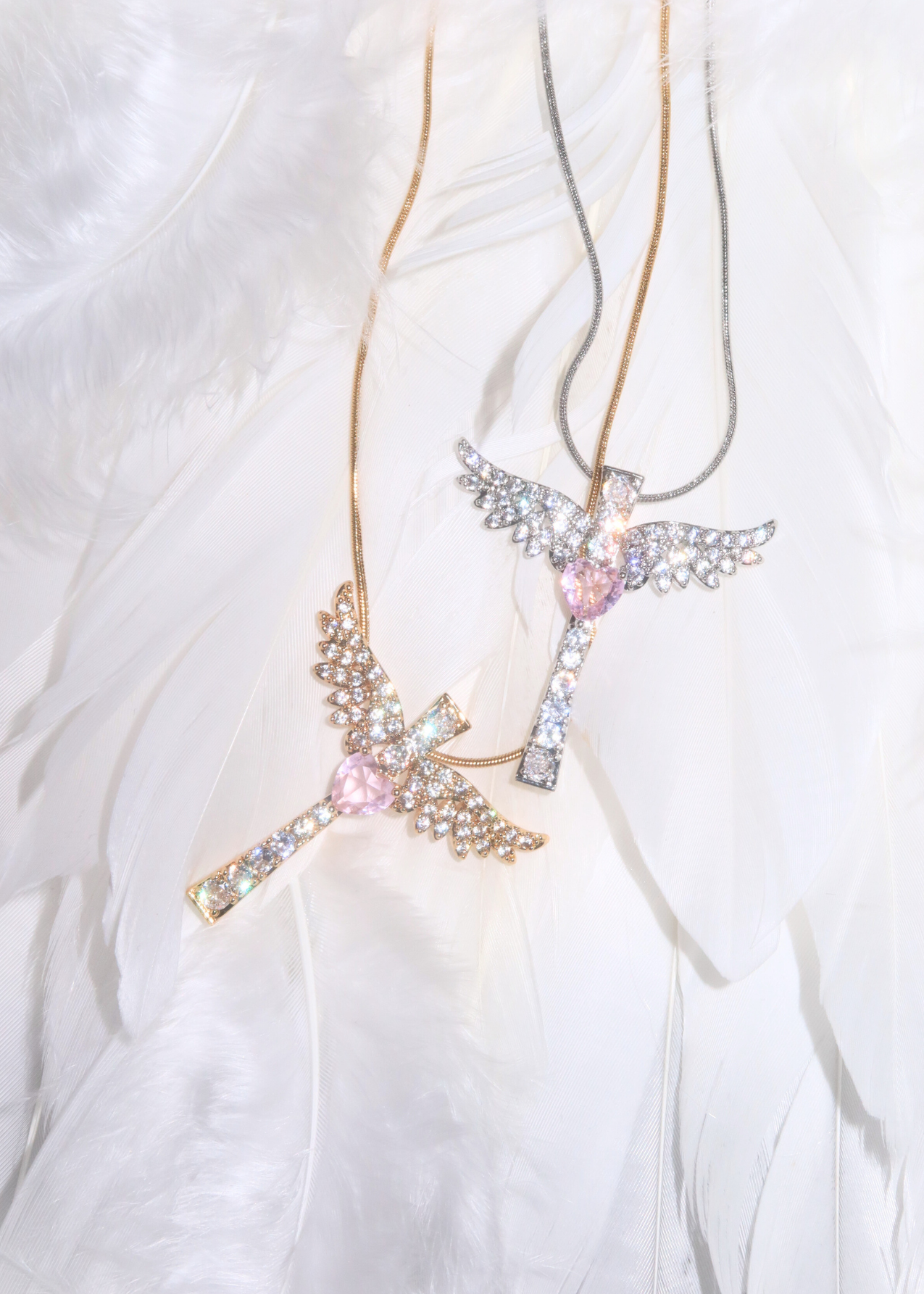 Supergirl Pink Power Necklace - Silver