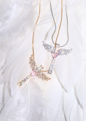 Supergirl Pink Power Necklace - Silver