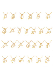 Cross Alphabets Golden Necklace