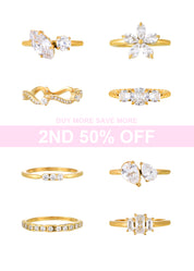 Bora Glittering Golden Rings Collection