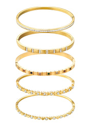 Delilah Glittering Golden Bracelets Collection