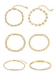 Amelie Glittering Golden Bracelets Collection