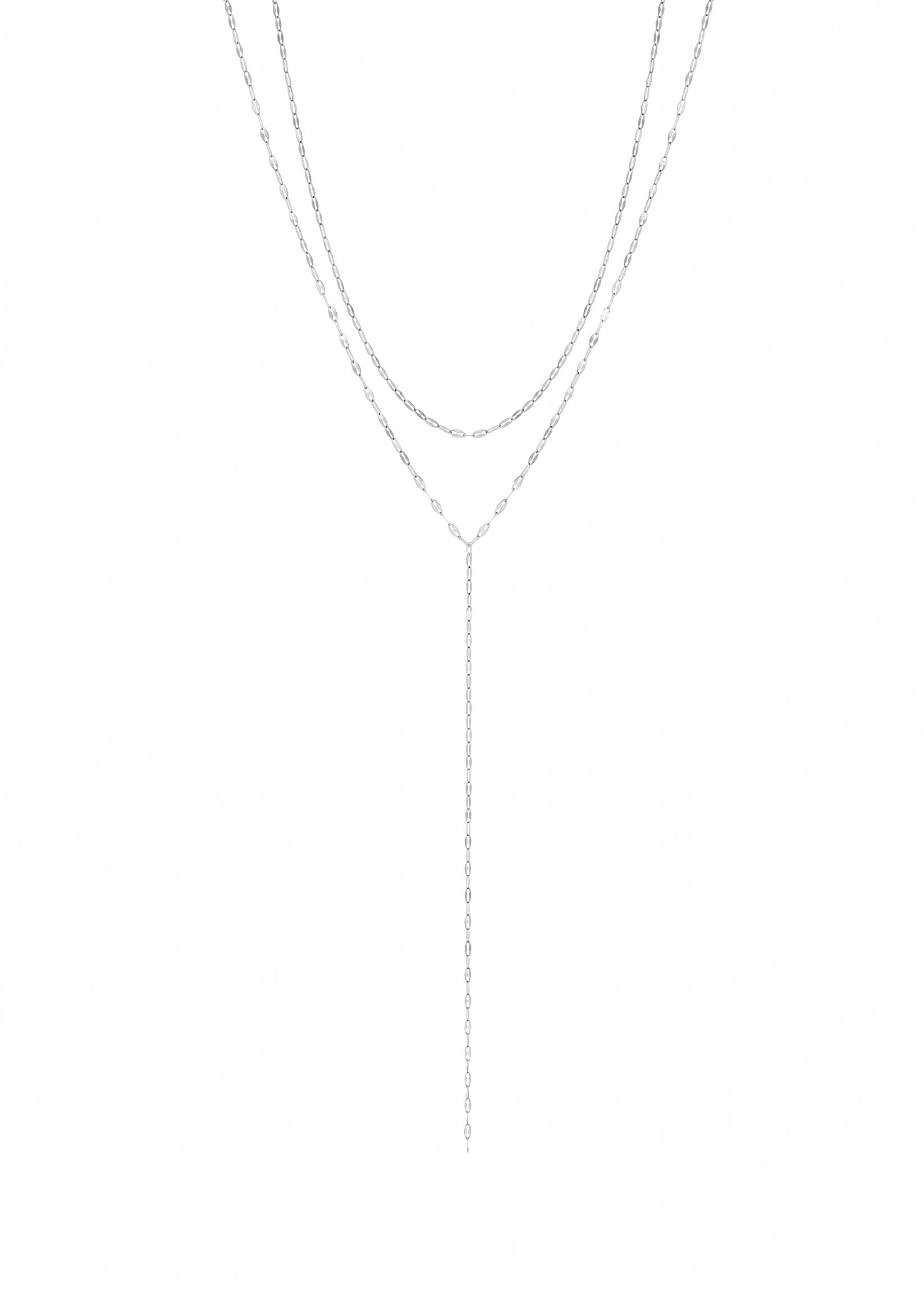 Mai Double Chain Lariat Necklace