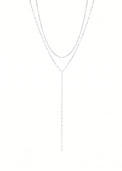 Mai Double Chain Lariat Necklace
