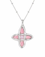 (Pre-Order) Lou Pink Cross Silver Necklace