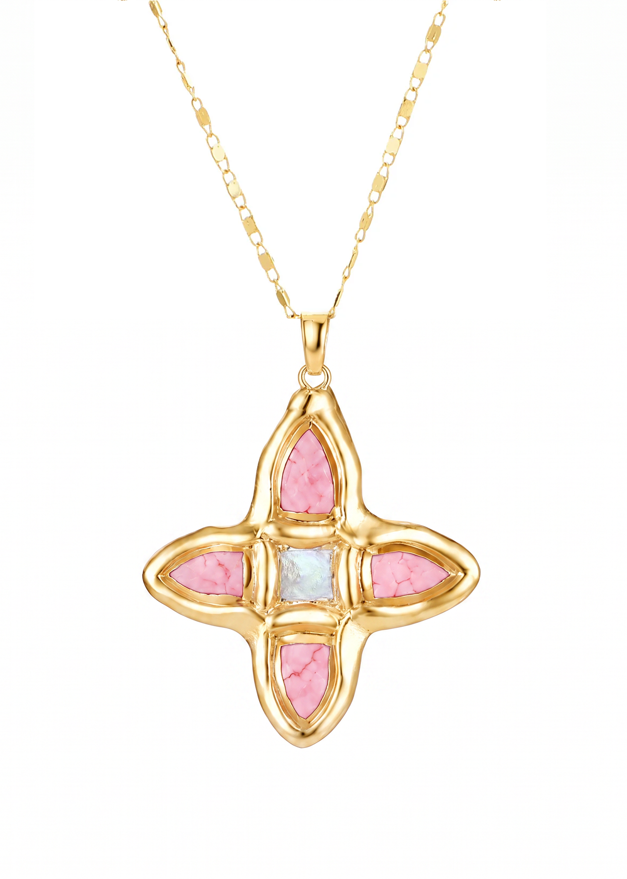 (Pre-Order) Lou Pink Cross Necklace