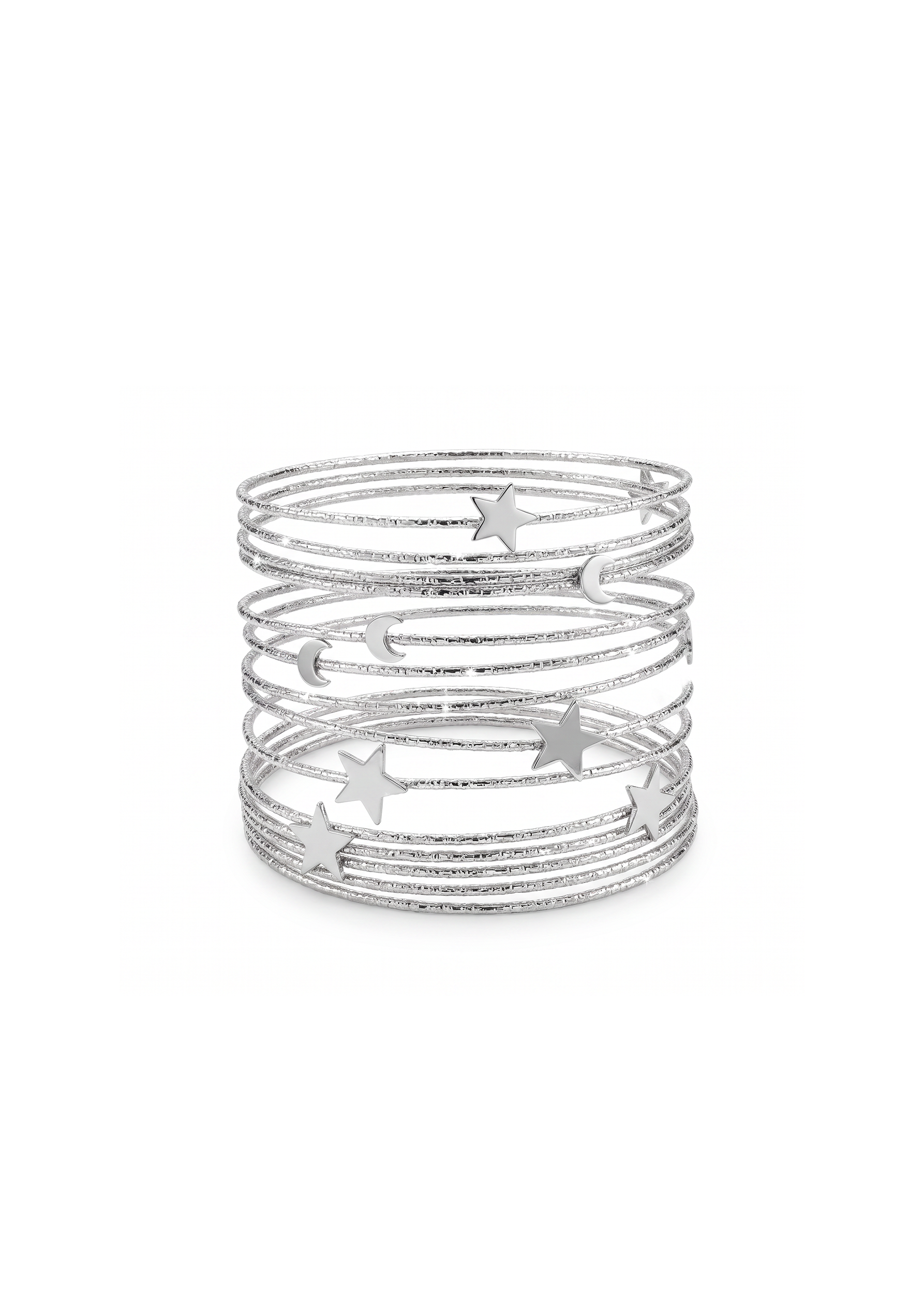 Galexy Stars Silver Bracelets Set