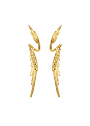 Celeste Wings Earrings - Golden