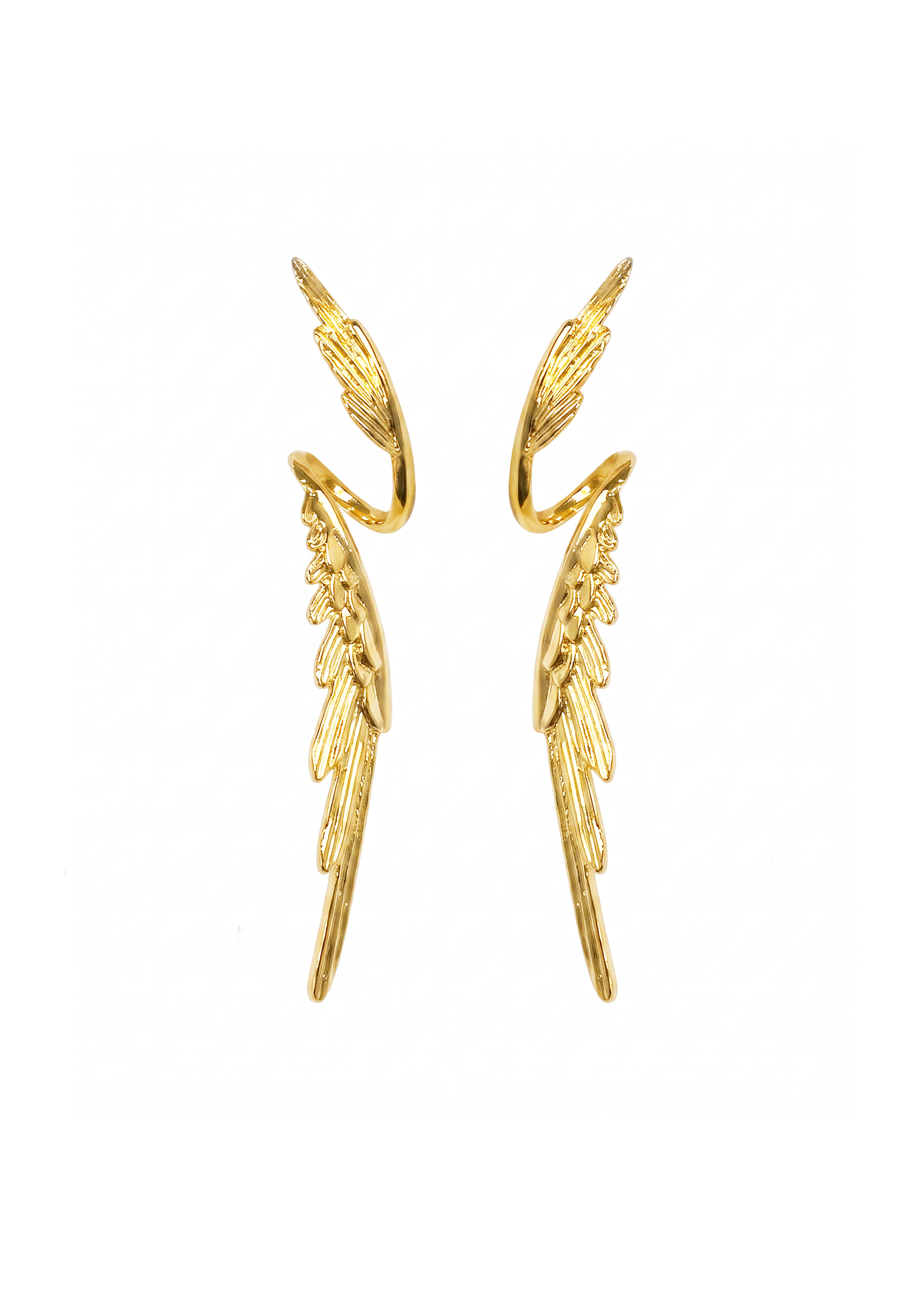 Celeste Wings Earrings - Golden