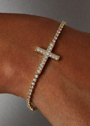Foufou Glittering Cross Bracelet