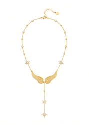 Foufou Gilded Wings Necklace - Golden