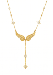 Foufou Gilded Wings Necklace - Golden