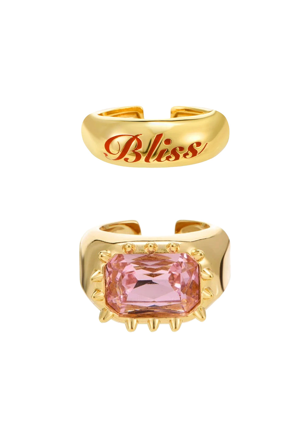 Blissful Ring Set - Golden