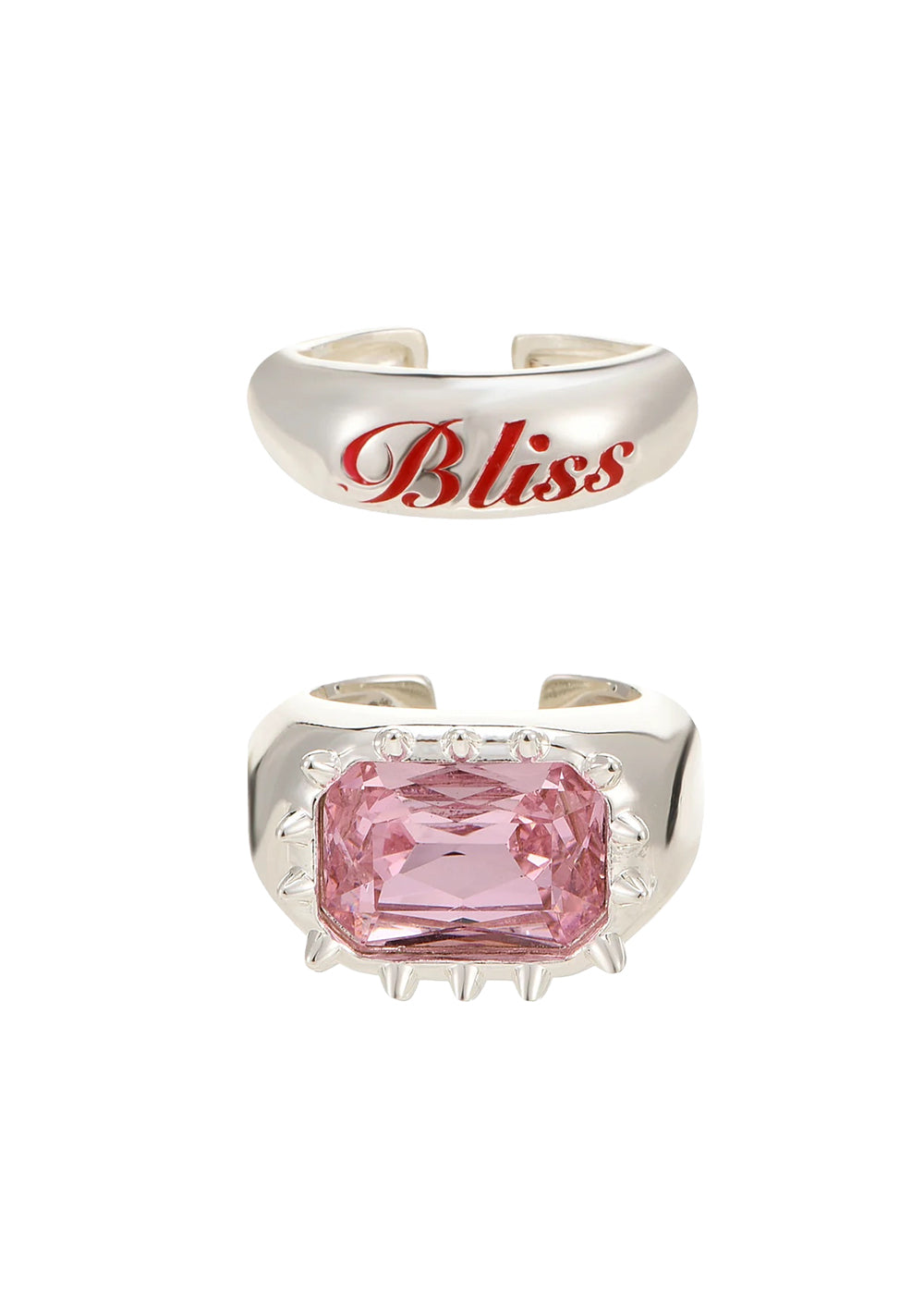 Blissful Ring Set - Silver