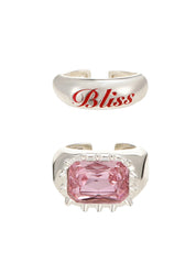 Blissful Ring Set - Silver
