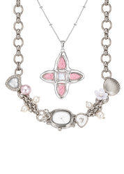 Lou Pink Silver & Amphi Ocean Set