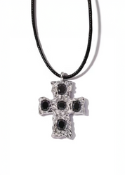 Britt Silver Cross Necklace